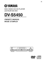 Yamaha DVS-5450 - Owners Manual